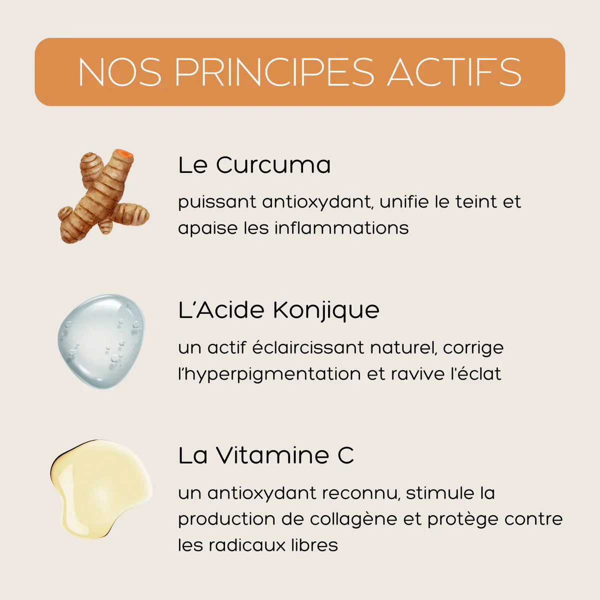 Pads Nettoyants à l'acide kojique et au curcuma